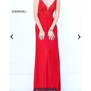 *WORN ONCE* SHERRI HILL prom dress in red